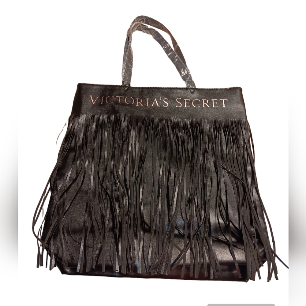 Victoria's  Secret Faux Leather Tote with Fringe NWT Limited edition 2018